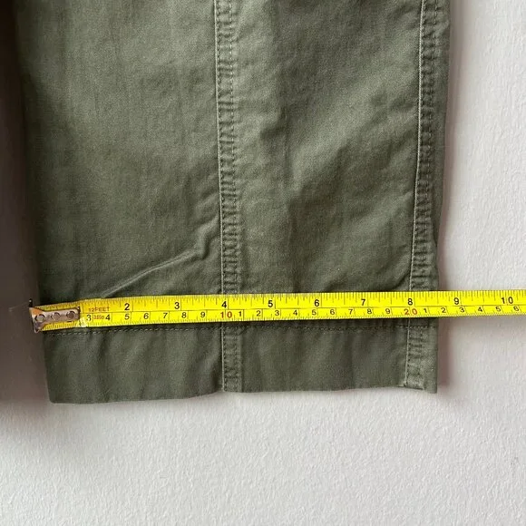 Abercrombie & Fitch Cargo Pants Women's Size 24 Olive Green Wide Leg Utility Y2K - Picture 6 of 13